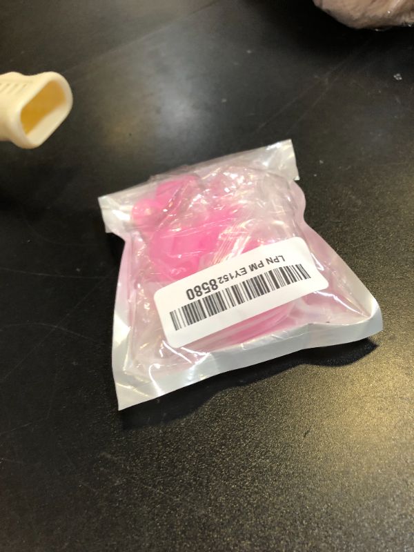 Photo 1 of JIYIN 20 Pcs Rubber Finger Tips, Silicone Guitar Fingertip Protector Fingertip Protector Caps 5 Sizes Rubber Fingers Tips Guard for Sorting Paper Hand Sewing(White+Pink)