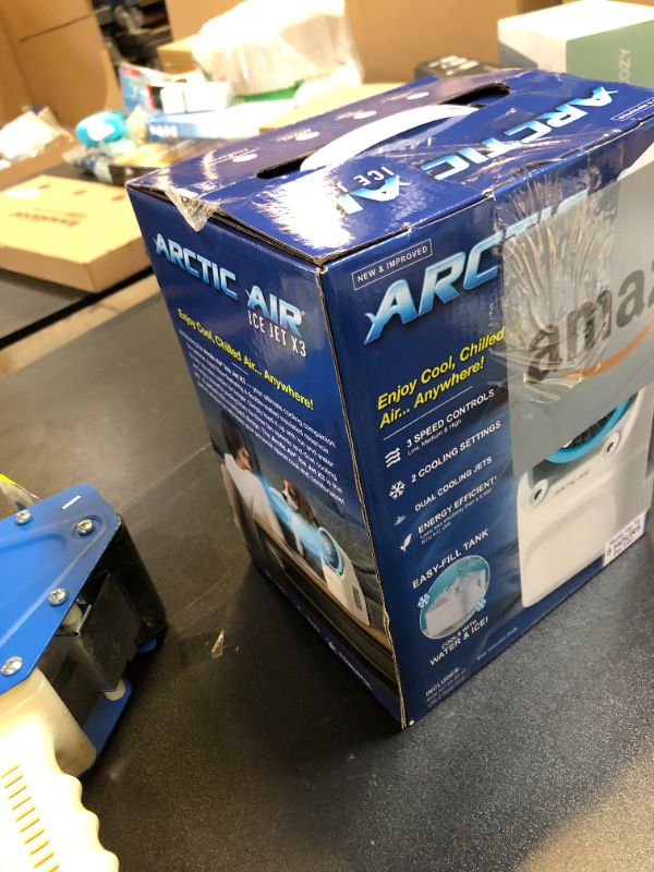 Photo 1 of Arctic Air Ice Jet X3 Portable Air Cooler,Dual Mist Modes, Up to 8-Hour Cooling Time, 3-Speed Portable Cooler with Adjustable Airflow, USB C, LED Mood Light, Lightweight, Great for Home & Travel