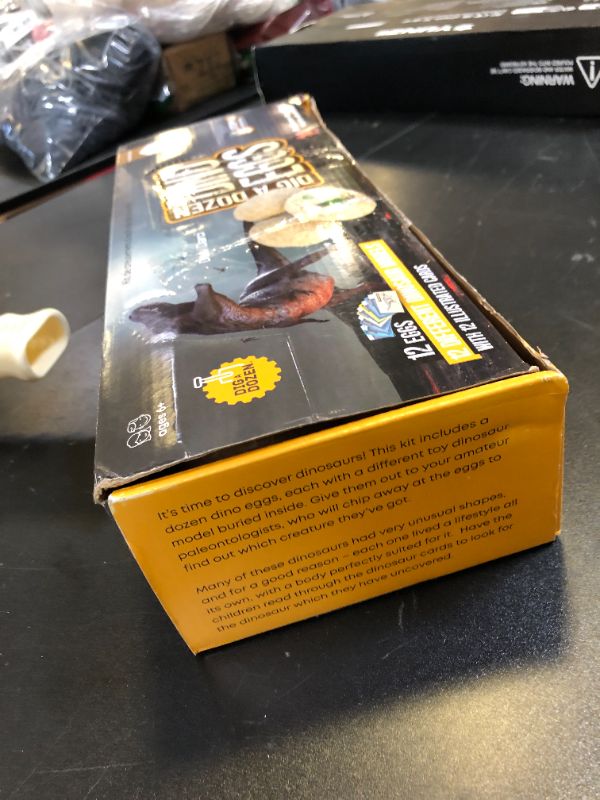 Photo 1 of Dan&Darci Dig a Dozen Dino Egg Kit for Kids - Dinosaur Toys Gift 3-12 Year Old - 12 Eggs & Surprise Dinosaurs - Basket Stuffers - Science STEM Activities - Boy Toy Party Gifts for Boys & Girls