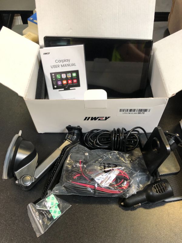 Photo 1 of IK5 9" Wireless Apple CarPlay & Android Auto Screen, Portable Car Stereo with 4K Dash Cam & 1080p Backup Camera, Add CarPlay to Any Vehicle, Touchscreen, Mirror Link