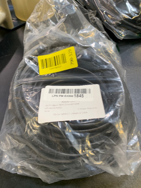 Photo 1 of TechDirect 30FT RG6 Coaxial Cable Black - High Speed Internet, TV, Antenna, Satellite Broadband Low Resistance Coax Cord With Connectors - Extra-Durable Low Loss Extension Wire