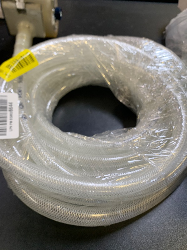 Photo 1 of 1/2" ID x 3/4" OD - 25Ft Clear Braided Plastic Vinyl Tubing PVC Flexible Vinyl Tube Heavy Duty UV Chemical Resistant Hose Water