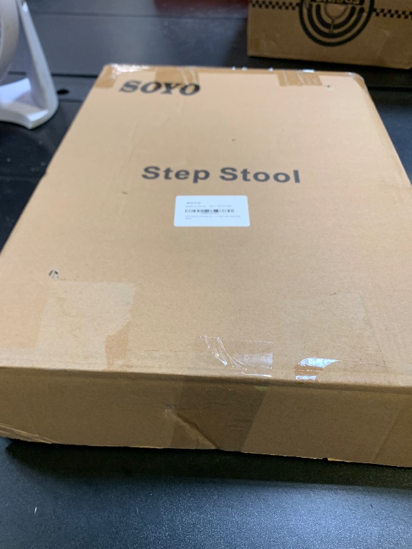 Photo 1 of SOYO Mobility One Step Stool, Heavy Duty Indoor Outdoor Non-Slip Small Step Platform Assistive Device for Adult Elderly, Standing Support and Step Riser for Car, Bed, Door, Stair, Bathroom, Black-Gray
