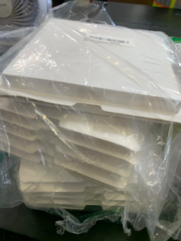 Photo 1 of YEUIKERR 12 Pcs Clear Cake Box 7x7x8 Inch Cake Packaging Boxes, Tall Cake Box with Lid and Ribbon, Transparent Cake Box for Bakery, Wedding Birthday Party