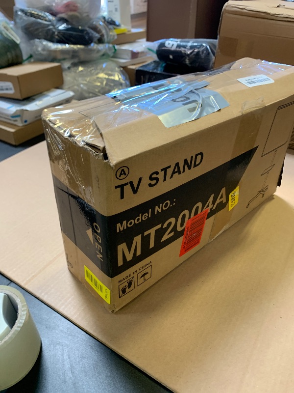 Photo 1 of Rfiver Mobile TV Stand for 23-60 Inch LCD LED Flat/Curved Panel Screen TVs up to 88 lbs, Rolling TV Stand with Adjustable Shelf & Tilt, Portable Floor Stand on Wheels for Bedroom, Living Room, Office
