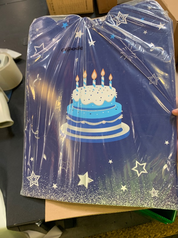 Photo 1 of Capoda Jumbo Birthday Card 25 x 16 Inch Giant Guest Book Blue Boy Extra Large Happy Birthday Greeting Card Decorations Gifts for Party Supplies