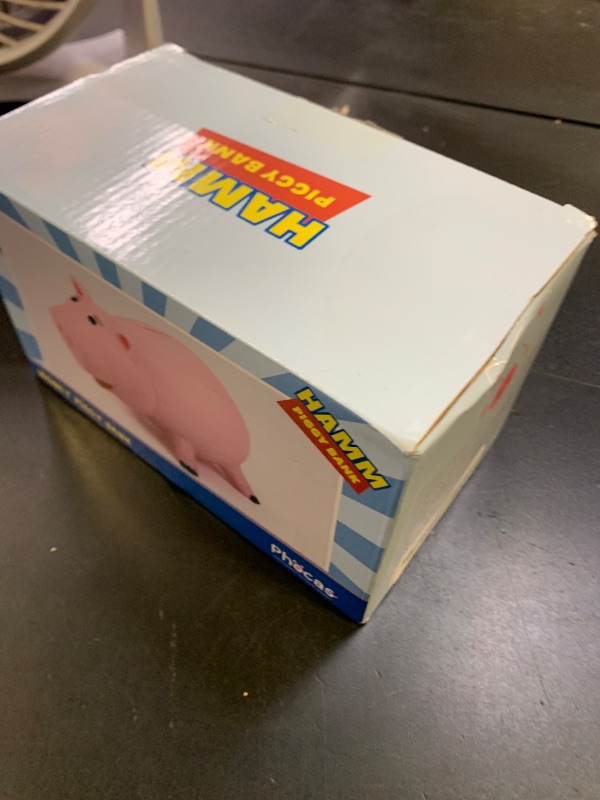 Photo 1 of PHOCAS Hamm Piggy Bank Unbreakable Cute Pink Pig Money Bank Plastic Saving Coin Bank for Kids Christmas Birthday Gift