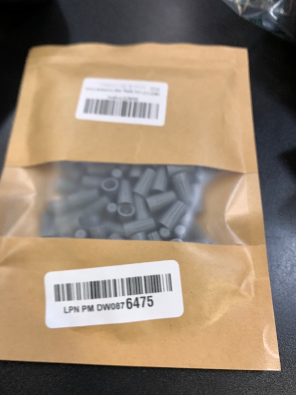 Photo 1 of 100 PCS P1 Grey Spring Insert Twist Caps Connection Electrical Wire Connectors Nuts Screw Terminals Assortment (Grey)