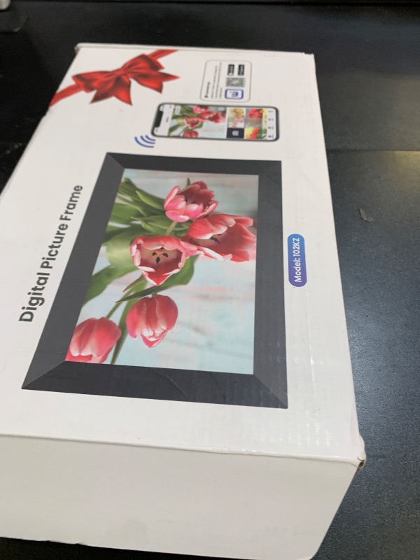 Photo 1 of BIGASUO 10.1 Inch WiFi Digital Picture Frame, IPS HD Touch Screen Cloud Smart Photo Frames with Built-in 32GB Memory, Wall Mountable, Auto-Rotate, Share Photos Instantly from Anywhere