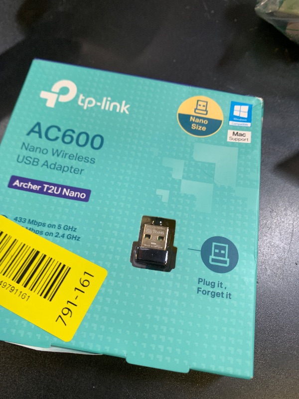 Photo 1 of TP-Link Nano AC600 USB WiFi Adapter(Archer T2U Nano)- 2.4G/5G Dual Band Wireless Network Transceiver for PC Desktop, Travel Size, Supports Windows (11,10, 8.1, 8, 7, XP/Mac OS X 10.9-10.14)