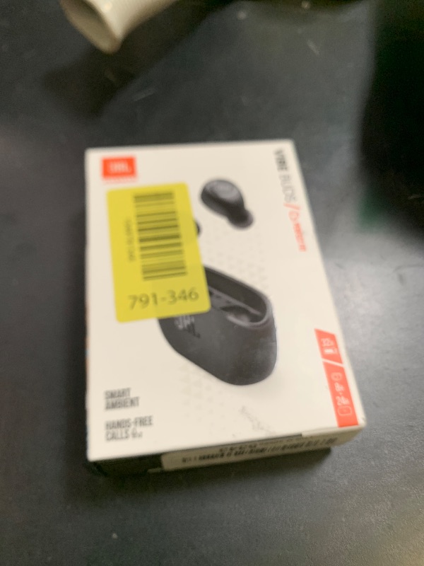 Photo 1 of JBL Vibe Buds - True Wireless Earbuds, Smart Ambient, VoiceAware, Up to 32 total hours of battery life with speed charging, Water and dust resistant, JBL Deep Bass Sound (Black)