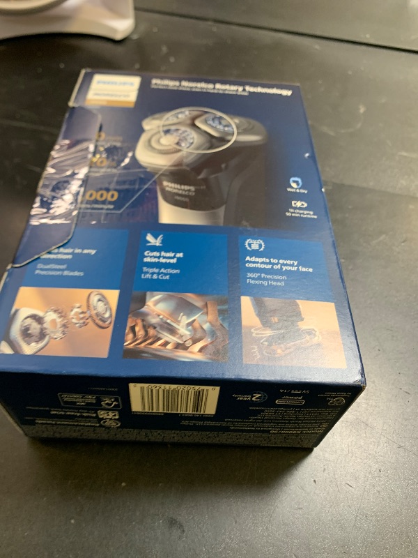 Photo 1 of Philips Norelco Shaver i9000, Wet & Dry Electric Shaver, Ink Black, SenseIQ Technology, Triple Lift & Cut System, 360 Rotating Dual SteelPrecision Precision Blades, Nose Trimmer, Model X9000/90