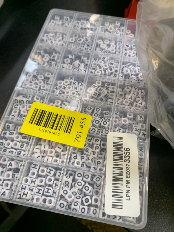Photo 1 of MELIUS Acrylic Square Letter Beads, 1120Pcs 6x6mm in Alphabetical Order A-Z with Numbers Colorful Hearts Cube Beads for Jewelry Making, DIY Necklaces, Key Chains, Bracelets
