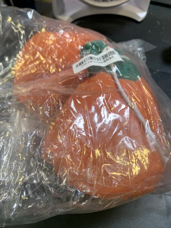 Photo 1 of Cute Waterproof Cat Recovery Collar - Anti-Bite Lick Wound Healing Safety Elizabethan Collar - Orange Pumpkin Cat Halloween Costume