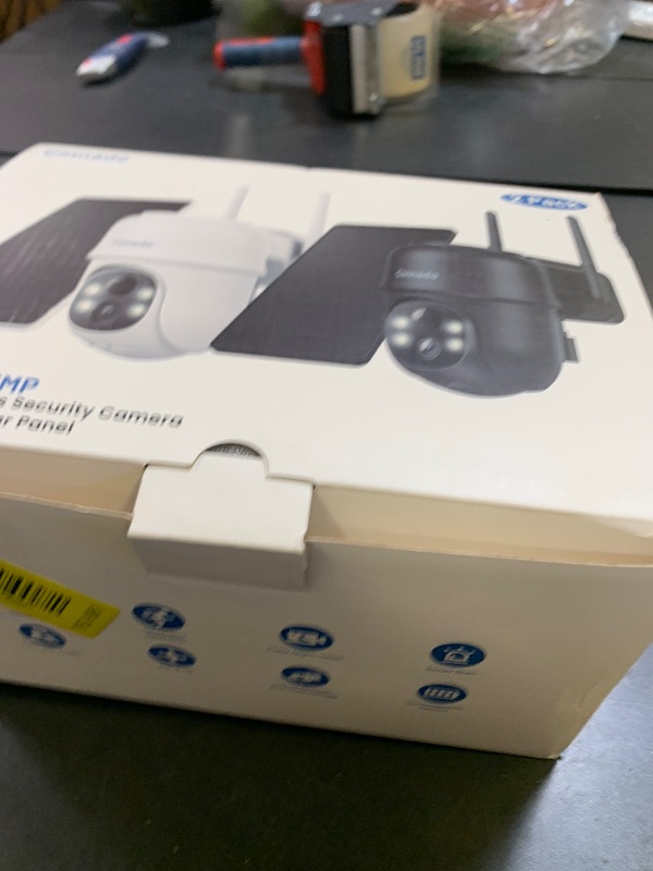 Photo 1 of 2K Cameras for Home Security-2.4G WiFi Outdoor Camera Wireless Solar/Battery Powered with solar panel, 360° Viewing, AI Human Detection, Color Night Vision, with SD Storage, Works with Alexa(2 Pack)