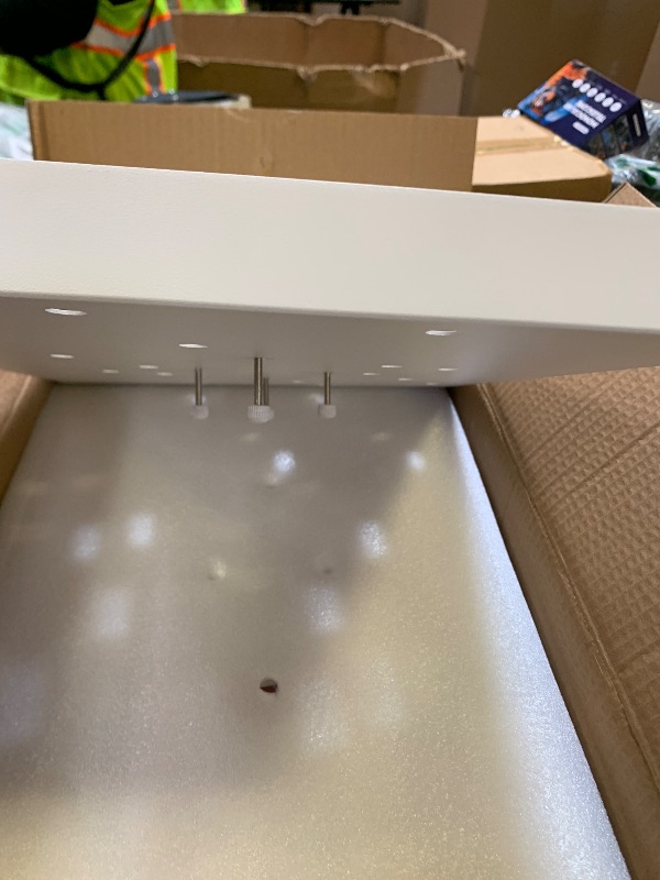 Photo 1 of Shine LUEST Modern Ceiling Light, 39.4'' Dimmable LED White Flush Mount Ceiling Lights with Remote Acrylic Round Ceiling Lamp Fixture for Low Ceiling Bedroom Living Room Dining Room, 100W