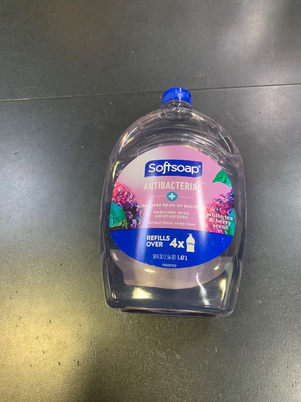 Photo 1 of Softsoap Antibacterial Liquid Hand Soap Refill, White Tea & Berry Scented Hand Soap, 50 Ounce(Packaging May Vary)