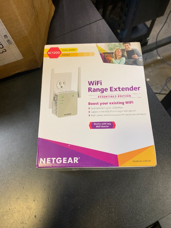 Photo 1 of NETGEAR WiFi Range Extender (EX6120) - Add up to 1,500 sq. ft., 25 Devices - AC1200 Dual Band Wireless Signal Booster & Repeater (Up to 1.2 Gbps Speed), Compact Wall Plug Design – Free Expert Help