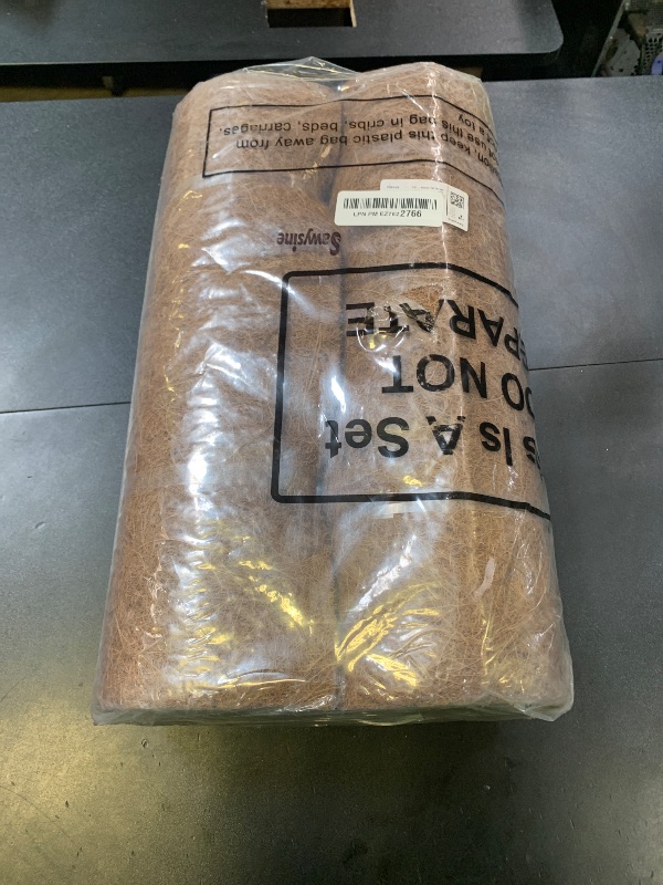 Photo 1 of Sawysine 2 Rolls 16 x 118 Inch Coir Liner Roll Coconut Fiber Mat Natural Coconut Coir Liner Sheets Plant Potting Mat for Garden Decor Planters Flower Window Box Basket Animal Pet Pad Reptile Carpet
