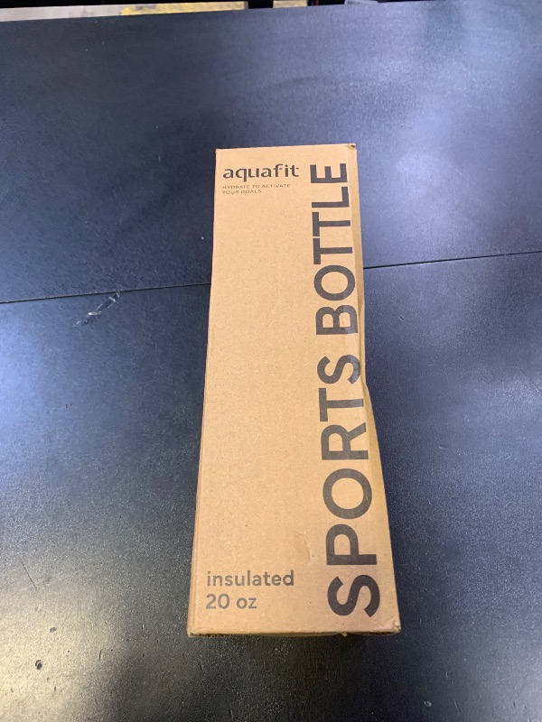 Photo 1 of AQUAFIT Insulated Water Bottle - 20oz Leakproof Sports Water Bottle with Bite Lid, Bike Water Bottle, Easy Squeeze Water Bottles, Spill Proof for Cycling Bicycle - Fits Most Bike Cages (Black)