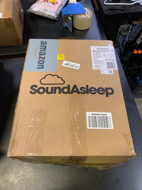 Photo 1 of SoundAsleep Products Dream Series Luxury Air Mattress, ComfortCoil Technology, Built-in High Capacity Pump for Home, Camping- Double Height, Adjustable, Inflatable Blow Up, Portable (Queen Size)