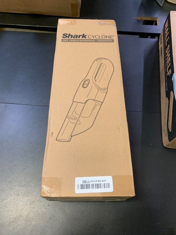 Photo 1 of Shark Cyclone PET Handheld Vacuum with, HyperVelocity Suction, Powerful Pet Hair Pickup, Lightweight, XL Dust Cup, Including Upholstery Tool, 8" Crevice Tool, Scrubbing Brush, Pearl White, AA701