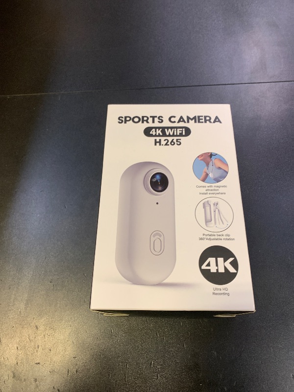 Photo 1 of Muayb 4K Mini Body Camera, 128GB Small Body Camera with 360° Rotatable Clip, Magnetic Lanyard, Easy to use for Recording Life, Work, Speeches, Traveling and Pet Walks (White)