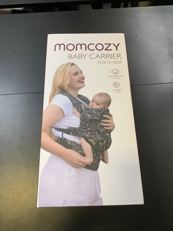 Photo 1 of Momcozy Baby Carrier - Ergonomic, Cozy and Lightweight Carrier for 7-44lbs, Effortless to Put On, Ideal for Hands-Free Parenting, Enhanced Lumbar Support, Purehug for Infant to Toddler, Black