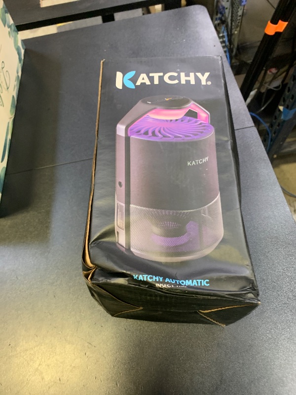 Photo 1 of Katchy Indoor Insect Trap - Catcher & Killer for Mosquitos, Gnats, Moths, Fruit Flies - Non-Zapper Traps for Inside Your Home - Catch Insects Indoors with Suction, Bug Light & Sticky Glue (Black)