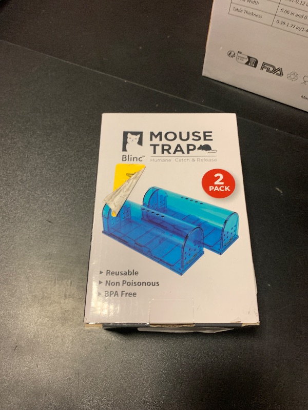 Photo 1 of Humane Mouse Trap | Catch and Release Mouse Traps That Work | Mice Trap No Kill for mice/Rodent Pet Safe (Dog/Cat) Best Indoor/Outdoor Mousetrap Catcher Non Killer Small Capture Cage (Blue)