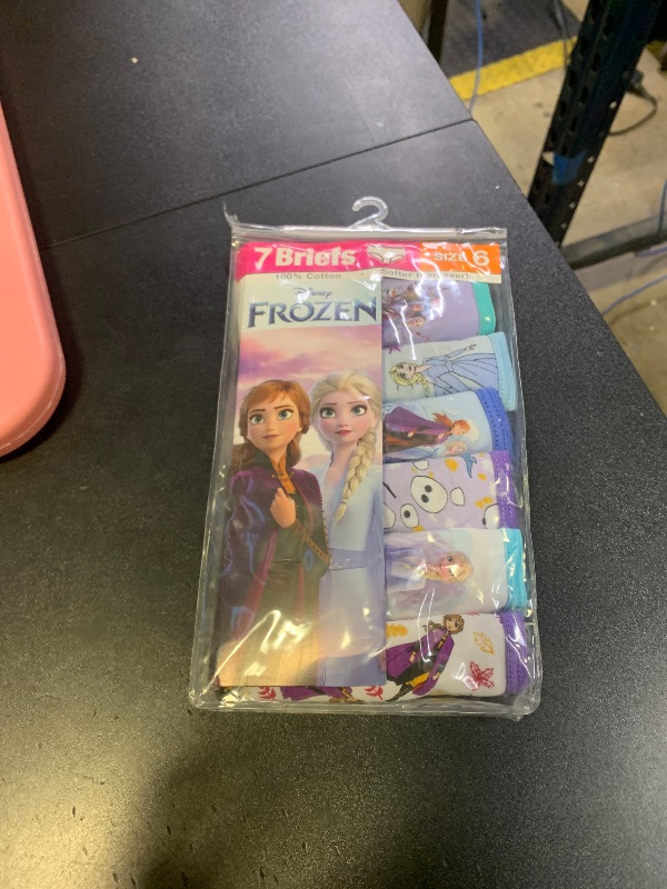 Photo 1 of Disney Girls Frozen 100% Combed Cotton Panty Multipacks With Elsa, Anna And Olaf In Sizes 2/3t, 4t, 4, 6 8 Underwear, 7-pack, 6 US