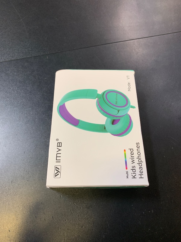 Photo 1 of IMYB V1 Kids Headphones, Wired Stereo Foldable Tangle-Free 3.5mm Adjustable On-Ear Headphones for Kids for School/Toddlers/Childrens/Teens/Boys/Girls/Ipad/Tablet/Kindle/Phones/Travel/Plane (Green)