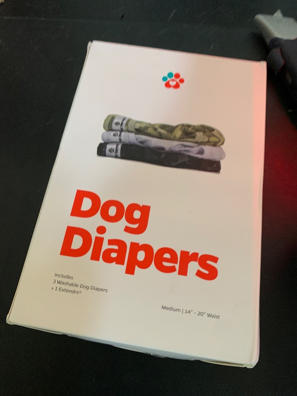 Photo 1 of Pet Parents® Washable Dog Diapers (3pack) + Extendrs® of Durable Doggie Diapers, Premium Dog Diapers Female & Male (Medium, Camo)