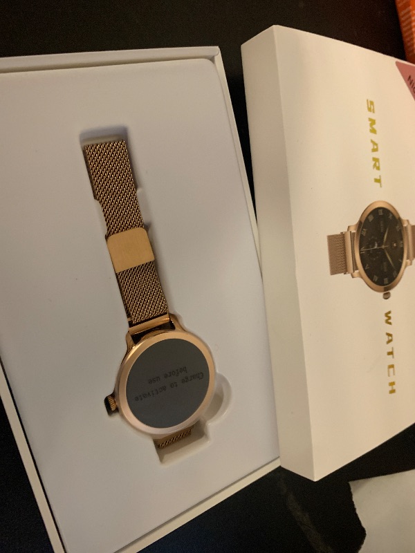 Photo 1 of niolina Smart Watches for Women, 1.106" AMOLED Small Screen Smartwatch Answer/Make Call for Android iOS Phones, IP68 Waterproof Fitness Activity Tracker with 100+ Sports, Heart Rate, SpO2, Rose Gold