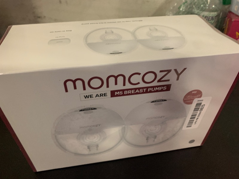 Photo 1 of Momcozy M5 Hands-Free Wearable Breast Pump, Double-Sealed Flange for Baby-Like Comfort, 3 Modes & 9 Suction Levels, Portable Electric Pump – 24mm, 2-Pack Quill Gray