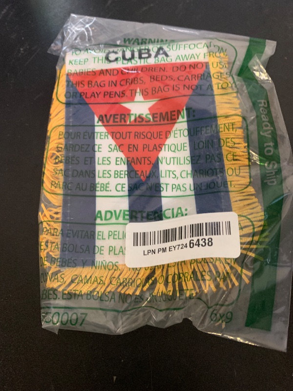 Photo 1 of Anley 4 X 6 Inch Cuba Fringy Window Hanging Flag - Mini Flag Banner & Car Rearview Mirror Décor - Fringed & Double Sided - Cuban Hanging Flag with Suction Cup