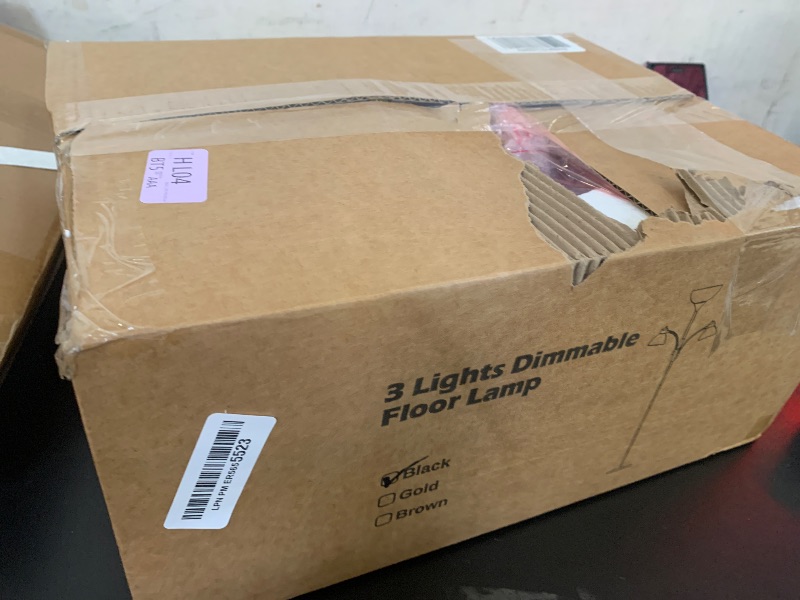 Photo 1 of Coucrek Floor Lamp for Living Room,72" Dimmable Torchiere Lamp with 2 Reading Lights for Bedroom, Black Tall Standing Room Lamp, 3 Bulbs Included