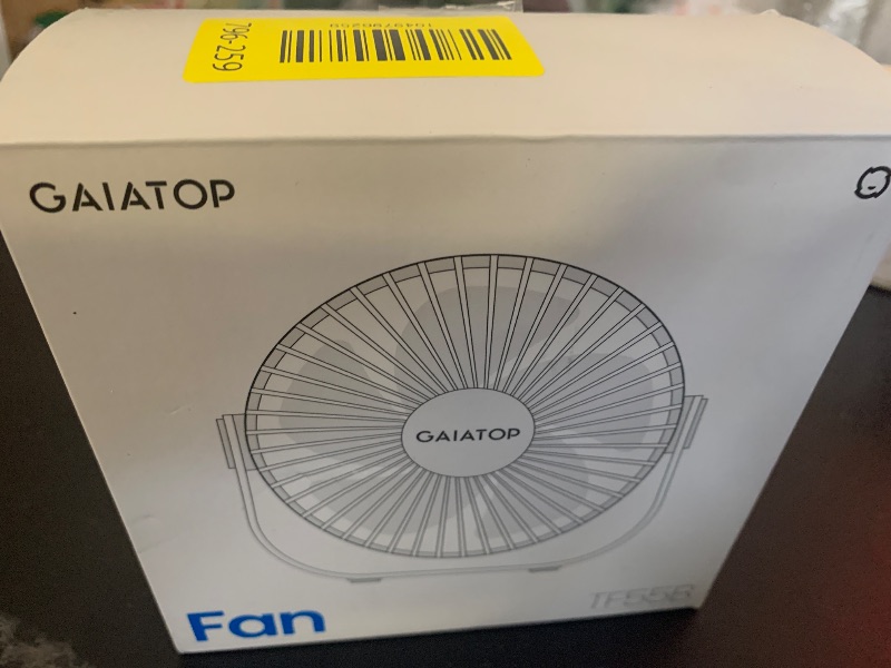 Photo 1 of Gaiatop USB Desk Fan, 3 Speeds Strong Airflow, 5.5 Inch Portable 90° Rotate Quiet Cooling, Small Personal Table Fans for Bedroom Home Office Travel Black