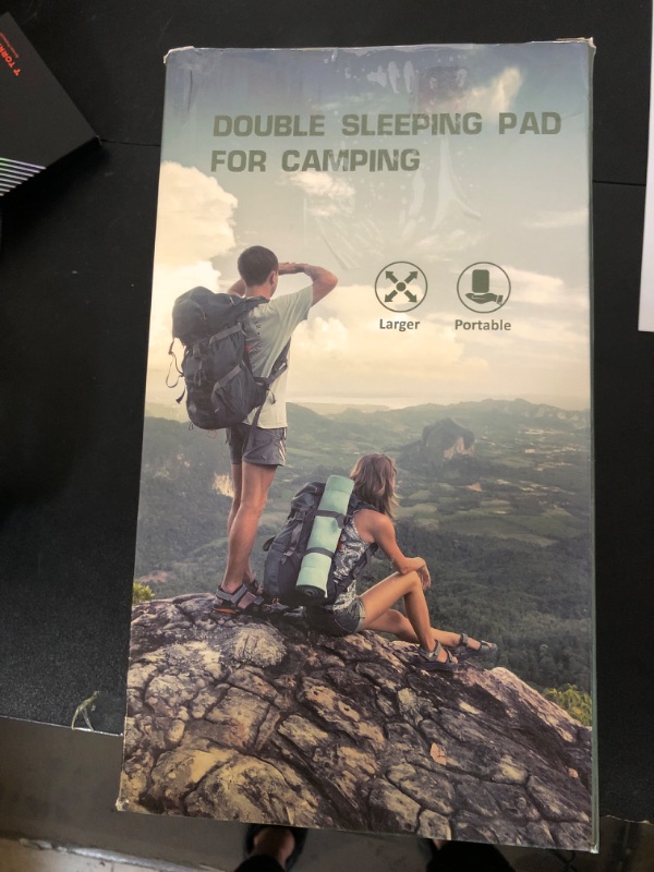 Photo 1 of ACVOD Double Sleeping Pad, Self Inflating 4.7'' Extra Thick for 2 Person Built-in Pump, Portable Camping Mattress Sleeping Mat for Backpacking Hiking Tent Travel