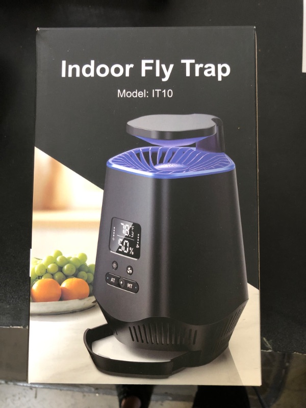 Photo 1 of Fruit Fly Traps for Indoors, Fly Trap Indoor Gnat Traps for House Indoor, Effective Fruit Fly Traps Bug Zapper Mosquito Trap for House Plant Pest Control with 10 PCS Refills BK