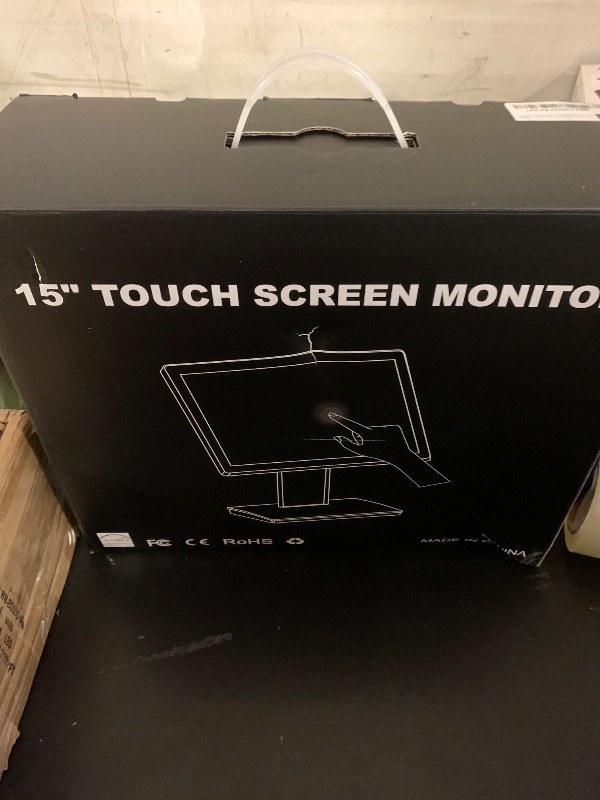 Photo 1 of NewHail 15-inch Touchscreen POS Monitor, HDMI/VGA Capacitive Screen Display with Heavy-Duty Metal Stand for Retail, Restaurant, Bar, Gym, Warehouse and POS Systems
