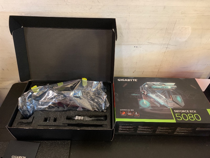 Photo 1 of GIGABYTE GeForce RTX 5080 Gaming OC 16G Graphics Card, WINDFORCE Cooling System, 16GB 256-bit GDDR7, GV-N5080GAMING OC-16GD Video Card