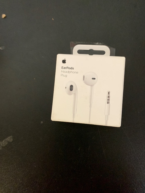 Photo 1 of Apple EarPods Headphones with 3.5mm Plug, Wired Ear Buds with Built-in Remote to Control Music, Phone Calls, and Volume