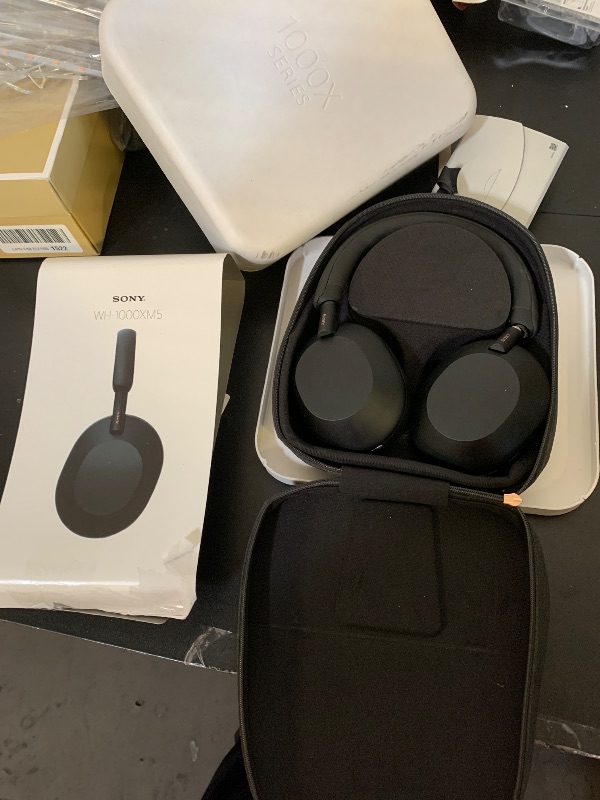 Photo 1 of Sony WH-1000XM5 Premium Noise Canceling Headphones, Auto NC Optimizer, 30-Hour Battery, Alexa Voice Control, Black