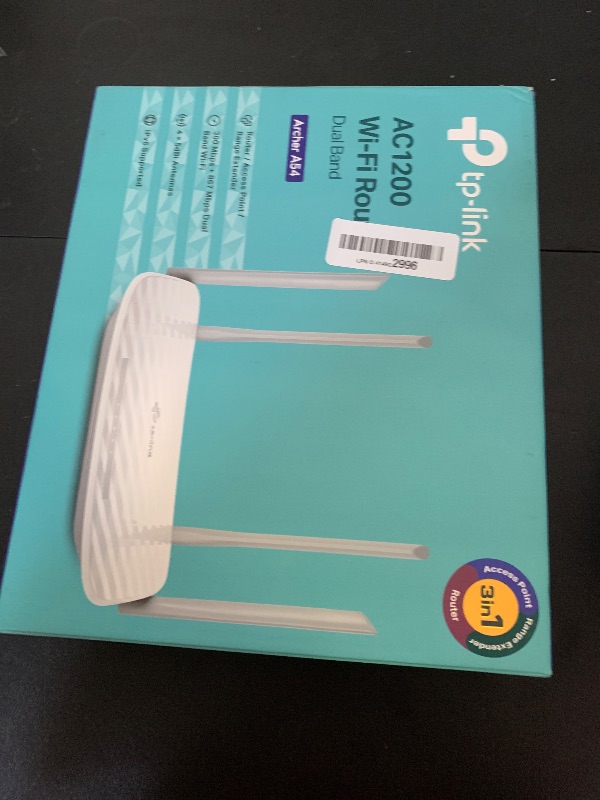 Photo 1 of TP-Link AC1200 WiFi Router (Archer A54) - Dual Band Wireless Internet Router, 4 x 10/100 Mbps Fast Ethernet Ports, EasyMesh Compatible, Support Guest WiFi, Access Point Mode, IPv6 & Parental Controls