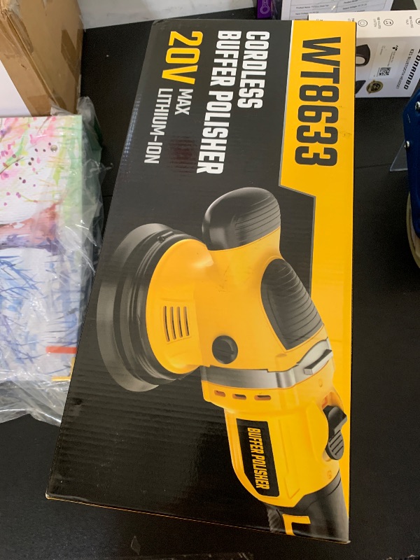Photo 1 of VERVEWAVE Cordless Buffer Polisher Kit for Dewalt 20V Battery (No Battery), 6-Inch Orbital Car Polisher Variable Speed 1800—5500 RPM, 17PCS Polishing Accessories, for Car Polishing/Waxing (Tool Only)