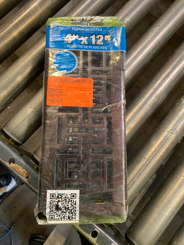 Photo 1 of Decor Grates AGH412-RB Gothic Steel Floor Register 4x12 Inch, Bronze