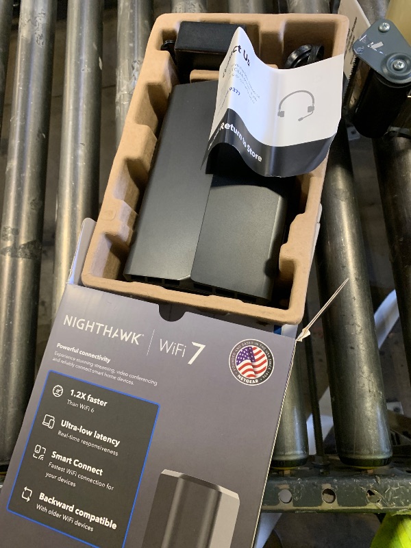 Photo 1 of NETGEAR Nighthawk Dual-Band WiFi 7 Router (RS90) – Security Features, BE3600 Wireless Speed (up to 3.6 Gbps) - Covers up to 2,000 sq. ft., 50 Devices – 2.5 Gig Internet Port - Free Expert Help