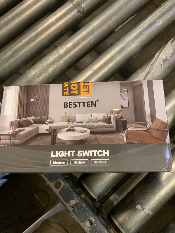 Photo 1 of BESTTEN 10 Pack Single Pole Decorator Light Switch with Wallplate, 15A 120/277V, Rocker Paddle Wall Switch, On/Off Interrupter for LED and Other Lamps