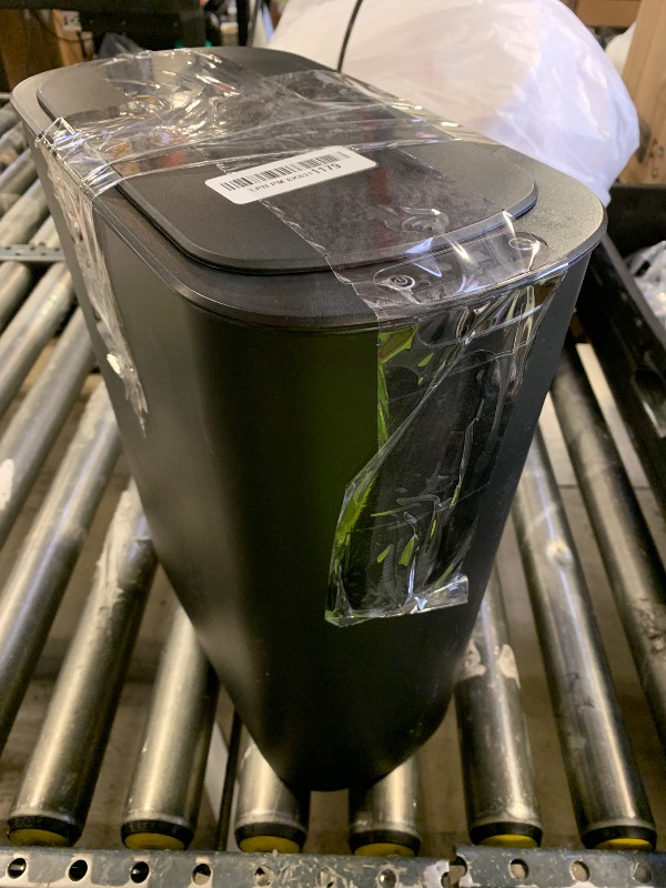 Photo 1 of 5 Gallon Motion Senor Bathroom Trash Can with Lid, Automatic Garbage Can Touchless, Smart Plastic Waste Basket for Narrow Spaces, Bathroom, Office, Bedroom, Living Room (Black)